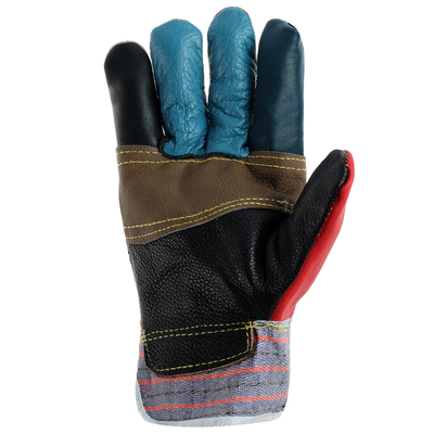 Перчатки Радуга кожаные  цвет МИКС