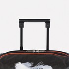 Чемодан малый 20" с сумкой, отдел на молнии, с расширением, цвет чёрный - фото 11658316