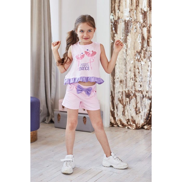 Майка для девочки KAFTAN: Ballerina, розовая, размер 28 (86-92 см)
