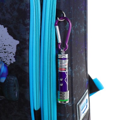 Рюкзак каркасный Across HK-01 35 х 29 х 15 см, мешок для обуви, чёрный/голубой