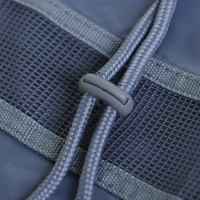 Рюкзак каркасный Across HK-01 35 х 29 х 15 см, мешок для обуви, чёрный/голубой