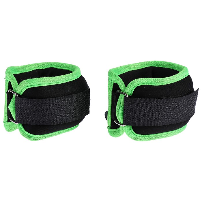 Утяжелители на запястье, 2 шт. х 200 г, цвет салатовый - Фото 1