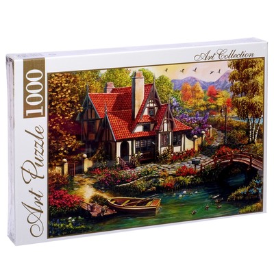 Пазл «Красивый дом у пруда», 1000 элементов