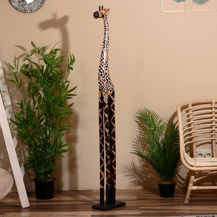 Сувенир дерево "Жираф с ромбами" 16х25х150 см - Фото 1