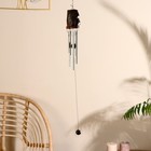 Музыка ветра "Сова с цветочками" дерево, металл 5х5х40 см 4165696 - фото 16532071