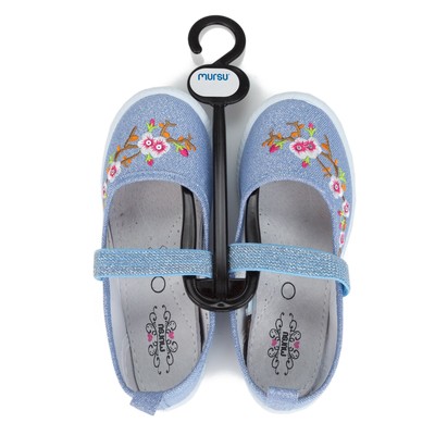 Балетки детские, цвет голубой, размер 30