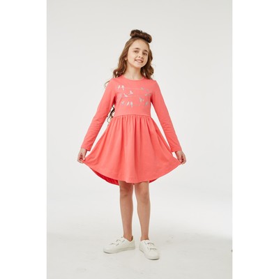 Платье, цвет коралловый, рост 104 см
