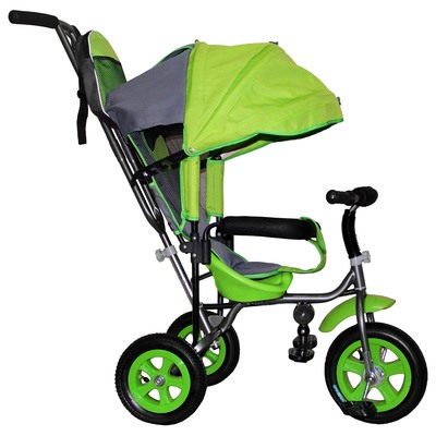 Велосипед трехколесный Лучик Малют 1, надувные колёса 10"/8", цвет салатовый