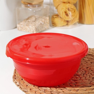 Миска с крышкой SparkPlast, 2.1 л, пластик, МИКС