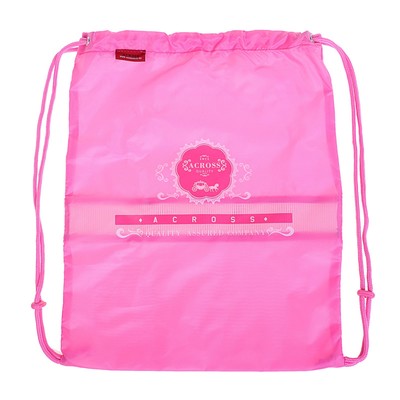 Ранец Стандарт Across 195, 35 х 28 х 15 см, для девочки, раскладной, розовый + мешок для обуви