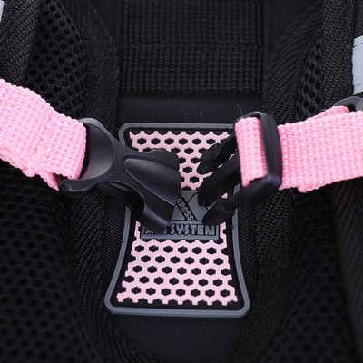 Рюкзак каркасный Across 292 37 х 26 х 13 см, мешок для обуви, чёрный/розовый