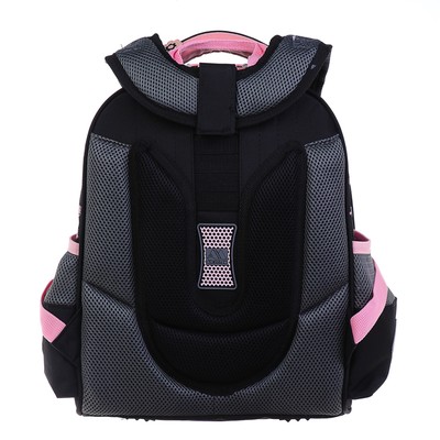 Рюкзак каркасный Across 292 37 х 26 х 13 см, мешок для обуви, чёрный/розовый