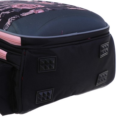 Рюкзак каркасный Across 292 37 х 26 х 13 см, мешок для обуви, чёрный/розовый