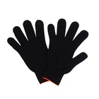 Перчатки рабочие, хб, вязка 7 класс, 5 нитей, размер 9, без покрытия, чёрные - Фото 7