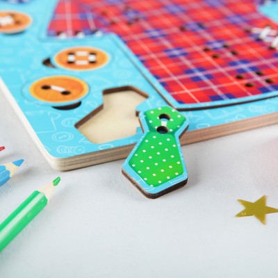 Развивающая игра «Иглоборд: рубашка» МИКС