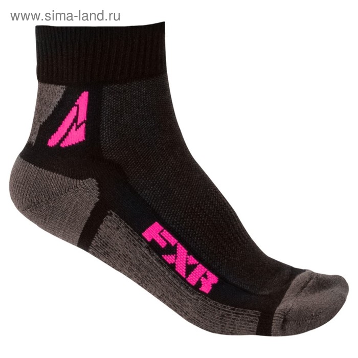 Носки FXR Athletics, размер 36-47, чёрный, розовый - Фото 1