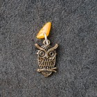 Брелок-талисман "Сова", натуральный янтарь - фото 8821036