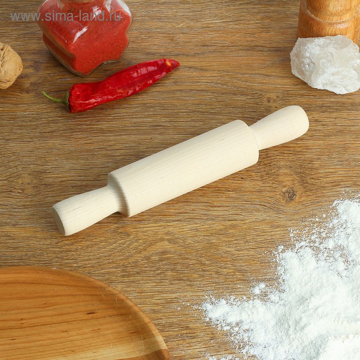 Скалка для теста «Мини», дерево берёза, 20×3.5 см - Фото 1