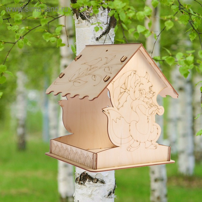 Kopмушка для птиц «Лисичка», 22 × 20 × 22 см - Фото 1