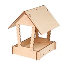 Деревянная кормушка для птиц «Домик с брёвнами» своими руками, 15.5 × 18 × 22 см, Greengo - Фото 11
