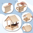 Деревянная кормушка для птиц «Домик с брёвнами» своими руками, 15.5 × 18 × 22 см, Greengo - Фото 5