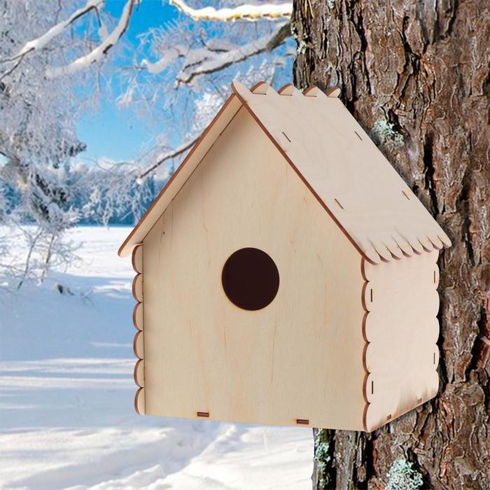 Скворечник «Домик с окошком», 20 × 26 × 21 см - Фото 1