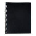 Тетрадь 48 листов в клетку, на гребне METALLIC "Чёрная", бумвинил - фото 20934939