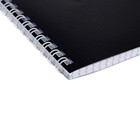 Тетрадь 48 листов в клетку, на гребне METALLIC "Чёрная", бумвинил - фото 20934941