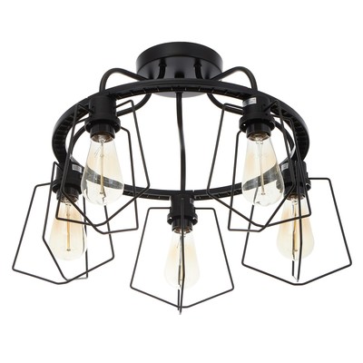 Люстра «Компакт», 5×40 Вт E27, черный, 53×53×42 см