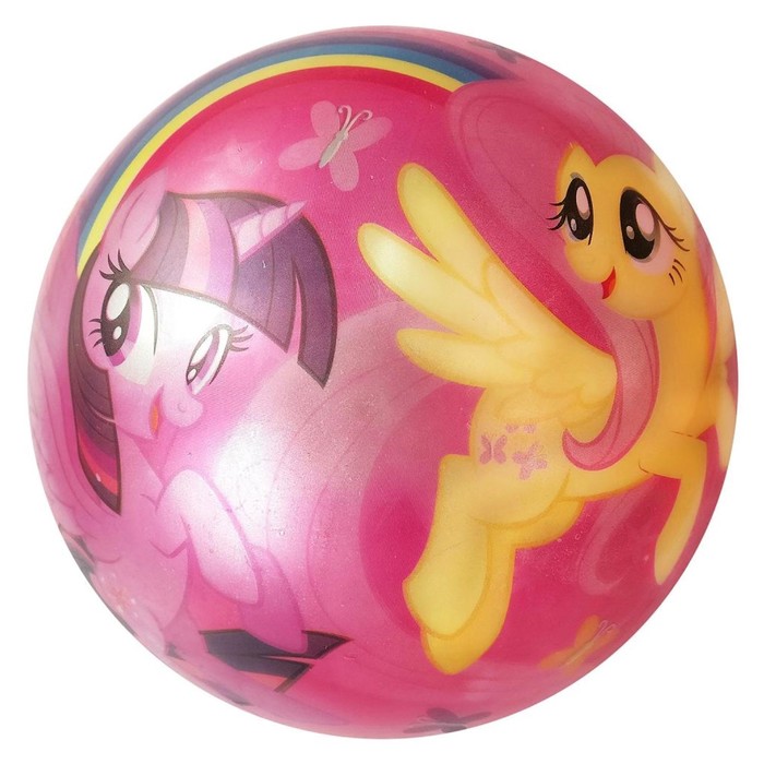 Мяч «Мой маленький пони» с блеском, 23 см, в сетке - Фото 1