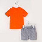 Комплект: футболка и шорты KAFTAN "Монстр" р.32 (110-116), оранжевый, серый - Фото 2