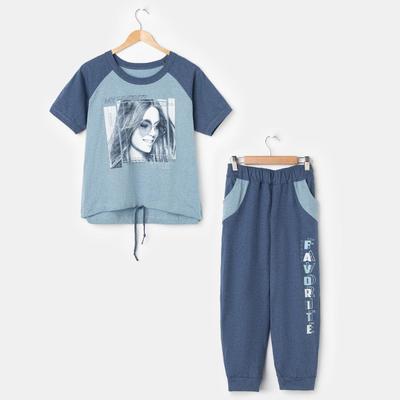 Комплект женский (футболка, бриджи), цвет МИКС, размер 56