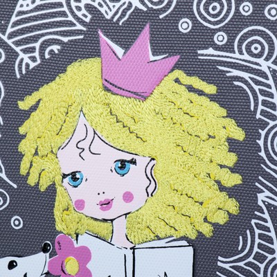 Рюкзак каркасный Bruno Visconti 38 х 30 х 20 см, «Принцесса со щеночком», серый