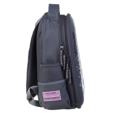 Рюкзак каркасный Bruno Visconti 38 х 30 х 20 см, «Принцесса со щеночком», серый