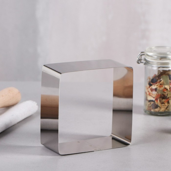 Форма для выпечки и выкладки "Квадрат", H-5 см, 10 х 10 см - Фото 1