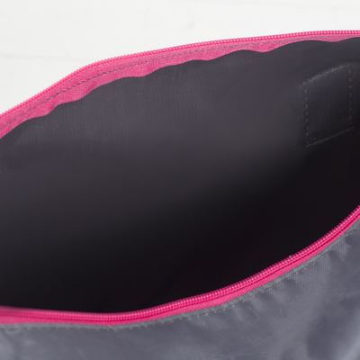 Сумка спортивная, отдел на молнии, наружный карман, длинный ремень, цвет серый