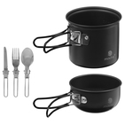 Набор туристической посуды maclay: 2 кастрюли, вилка, ложка, нож - Фото 9