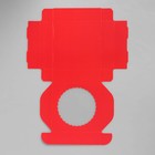 Подарочная коробка сборная с окном, 11,5 х 11,5 х 3 см, алый - Фото 4