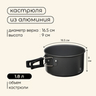 Набор туристической посуды maclay: чайник, кастрюля, сковорода, 3 чашки, черпак, лопатка, губка - Фото 5