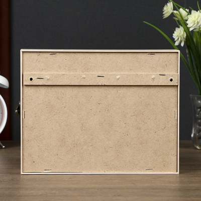 Ключница пирамида "Сирень и яхты" Выбеленный дуб 18х23 см