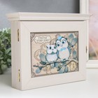 Ключница "Две совы" 20х26 см выбеленный дуб - Фото 2