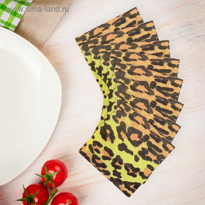 Салфетки бумажные (набор 20 шт.) 33×33 см Сафари - Фото 1