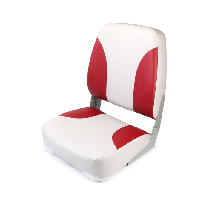 Кресло складное алюминиевое с мягкими накладками, серый/красный - фото 285828203