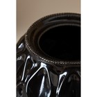 Ваза керамическая "Шарик", настольная, рельеф, чёрная, 10 см - Фото 3