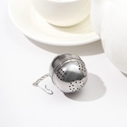 Ситечко для чая Доляна «Овальчик», 4×3.5 см, нержавеющая сталь, цвет серебристый - Фото 2