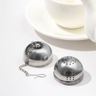 Ситечко для чая Доляна «Овальчик», 4×3.5 см, нержавеющая сталь, цвет серебристый - Фото 3