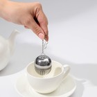 Ситечко для чая Доляна «Овальчик», 4×3.5 см, нержавеющая сталь, цвет серебристый - Фото 6