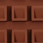 Форма для шоколада Доляна «Кубики», 22×11 см, 15 ячеек (2,3×2,3×3 см), цвет коричневый - Фото 4