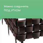 Ограждение декоративное, 19,5 × 240 см, 4 секций, пластик, коричневое - фото 8968812