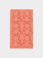 Форма для выпечки Доляна «Животные. Мишка», силикон, 28.5×17 см, 6 ячеек (8.5×7 см), оранжевая - Фото 1